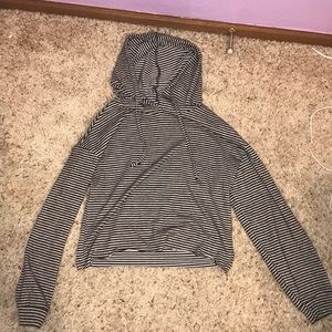 Soft slightly cropped long sleeve hoodie